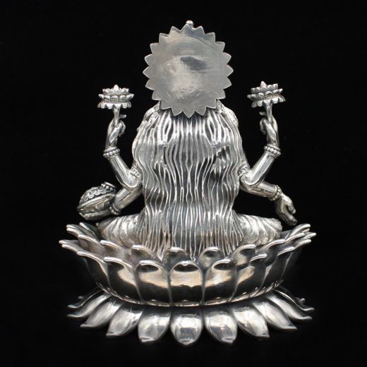 Silver Laxmi Idol Murti