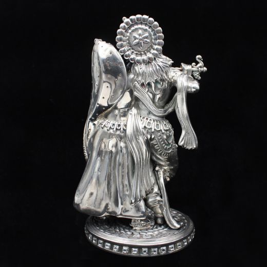 Radha Krishna Silver Idol