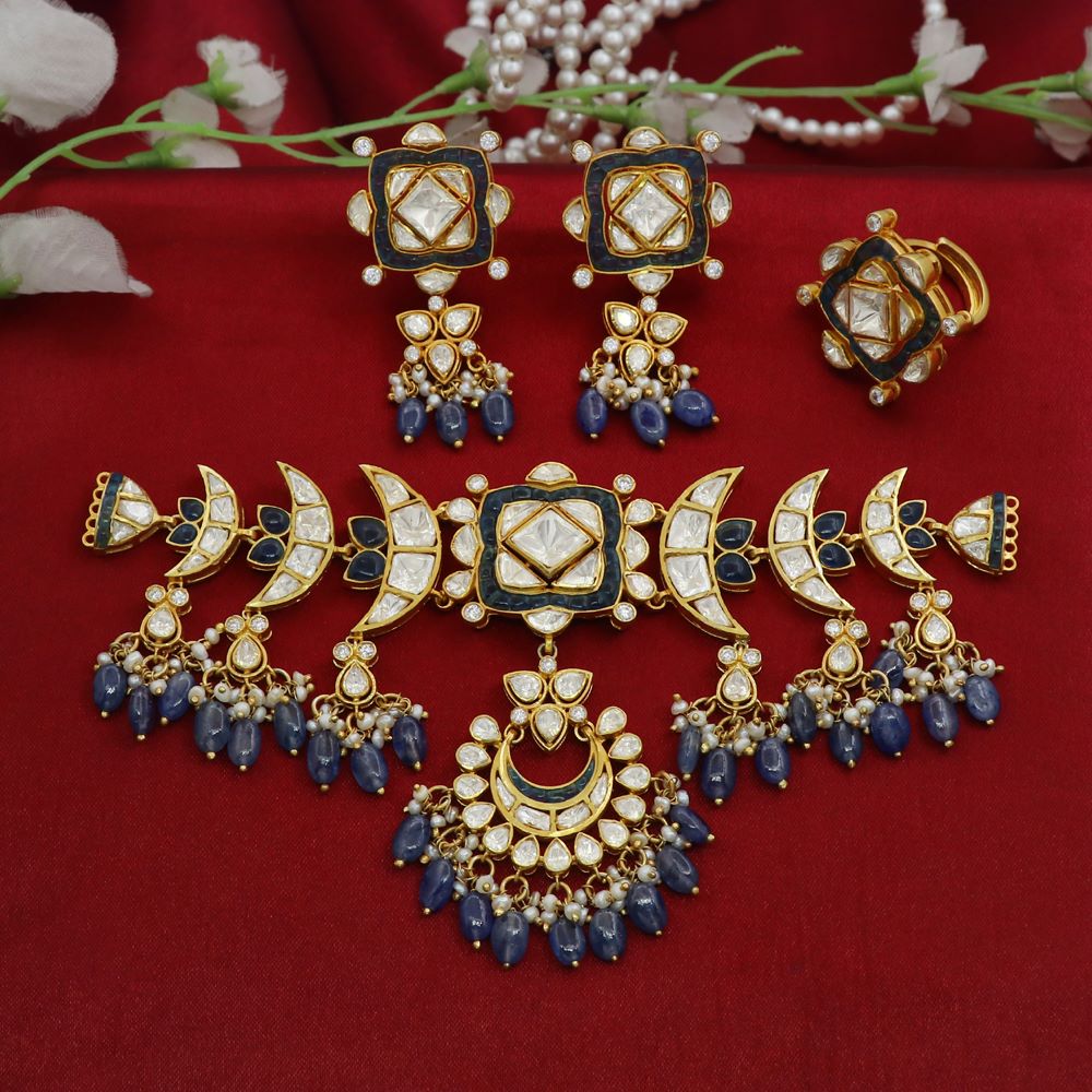 Blue Moissanite jewelry 